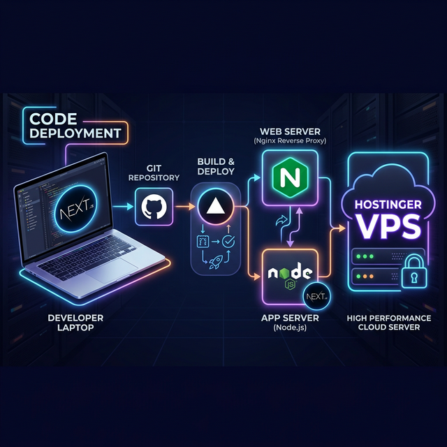 Next.js deployment architecture to Hostinger VPS