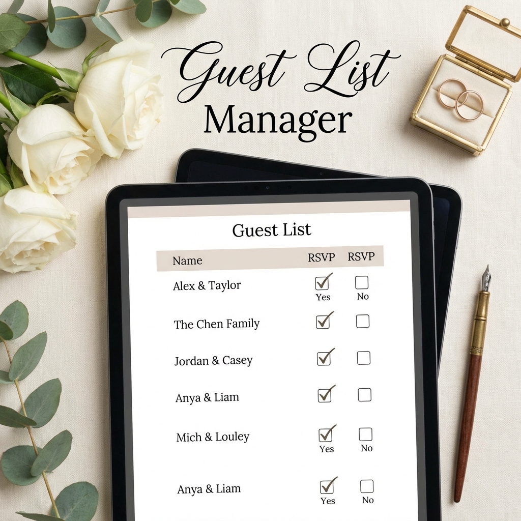 Wedding Guest List Manager Pin